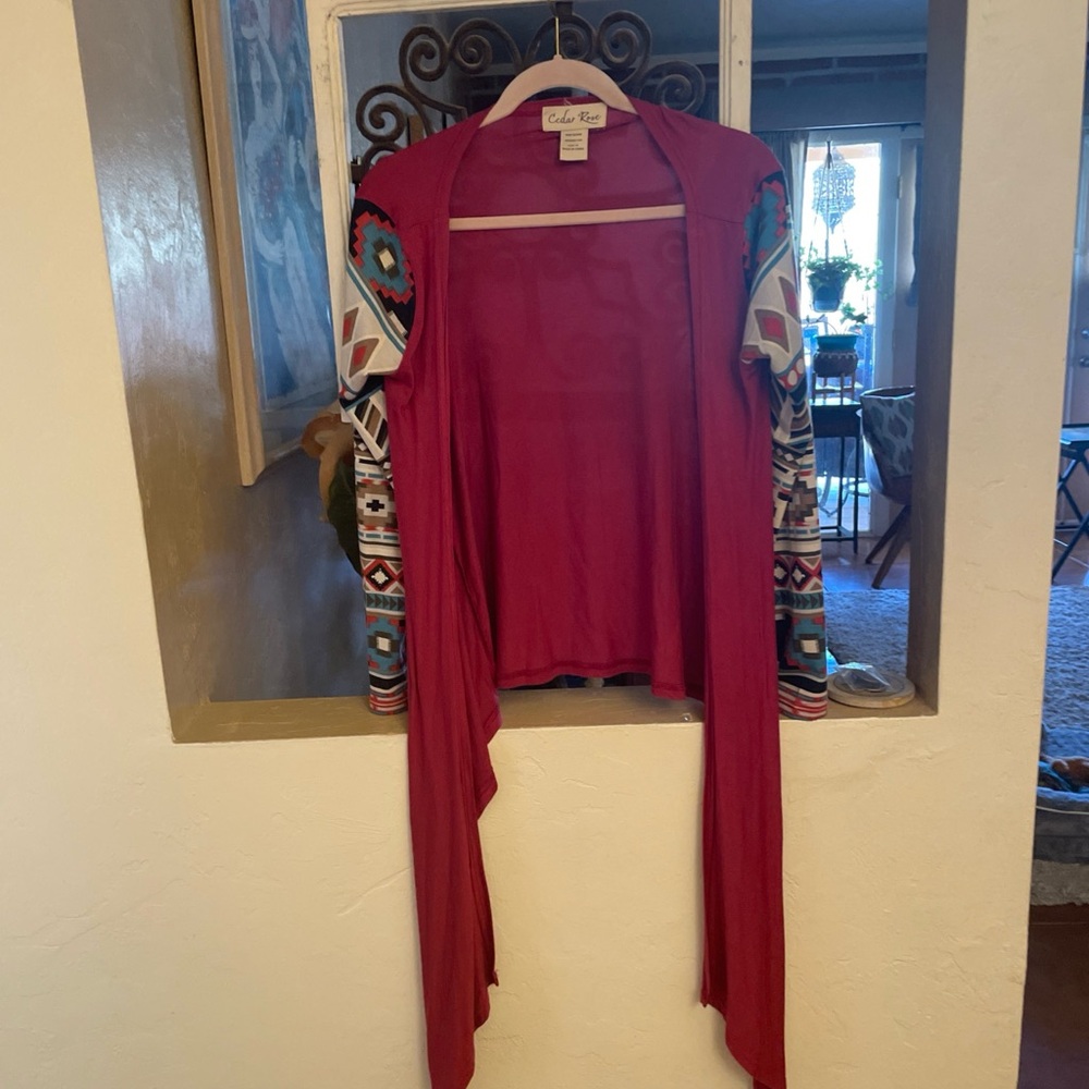 Colorful Open Front Women's Poncho western boho Aztec style